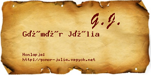 Gömör Júlia névjegykártya