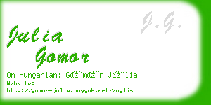 julia gomor business card